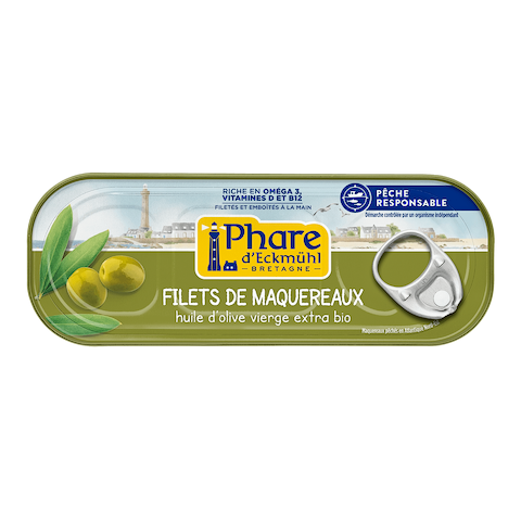 makreelfilets in biologische extra vierge olijfolie