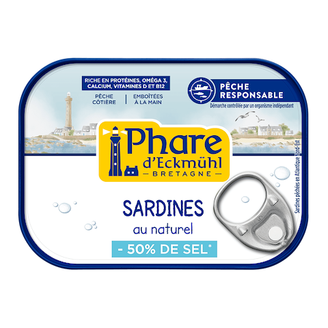 Sardines au naturel -50% sel