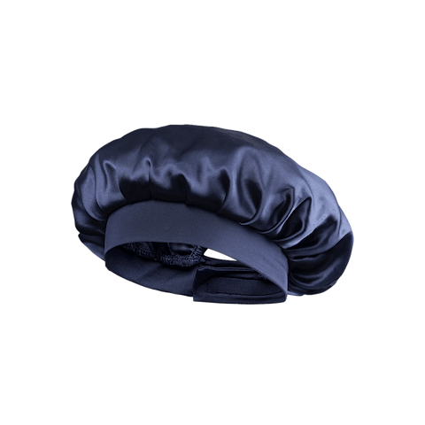 Midnight Blue Pure Silk Hair Bonnet