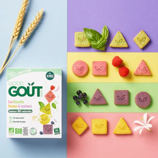 Shapes and colors biscuits from 10 months