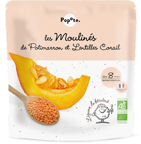 Les Moulinés Potimarron Lentilles Corail dès 8 mois
