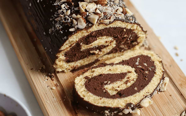 Bûche de Noël IG bas et protéinéeimage