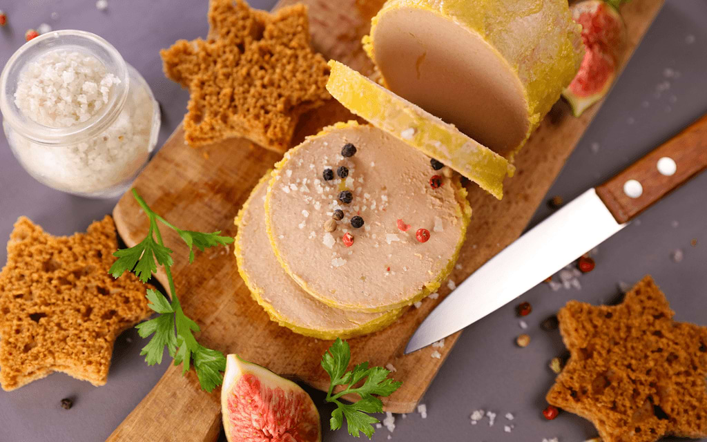 Faux gras aux pois chiches