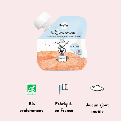Gourde Saumon dès 4 mois