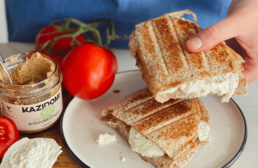 Wrap toasté aux artichauts