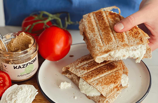 Wrap toasté aux artichauts
