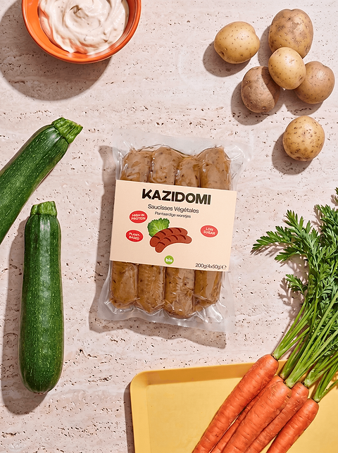 Plant-based sausages