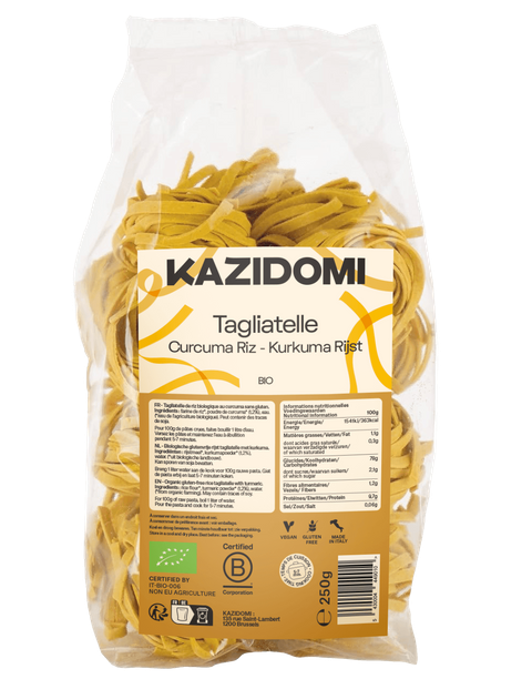 Organic rice turmeric tagliatelle Organic