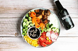 Tofu bowl sauce soja shoyu