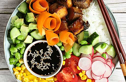 Tofu bowl sauce soja shoyu