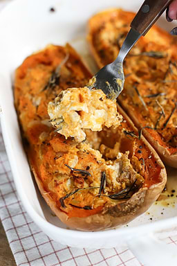 Butternut farcie au camembert
