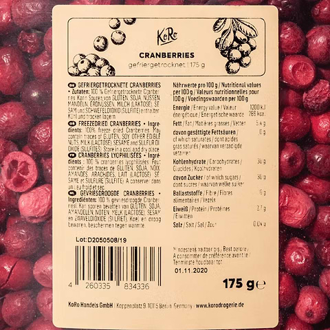 Freeze-Dried Cranberries