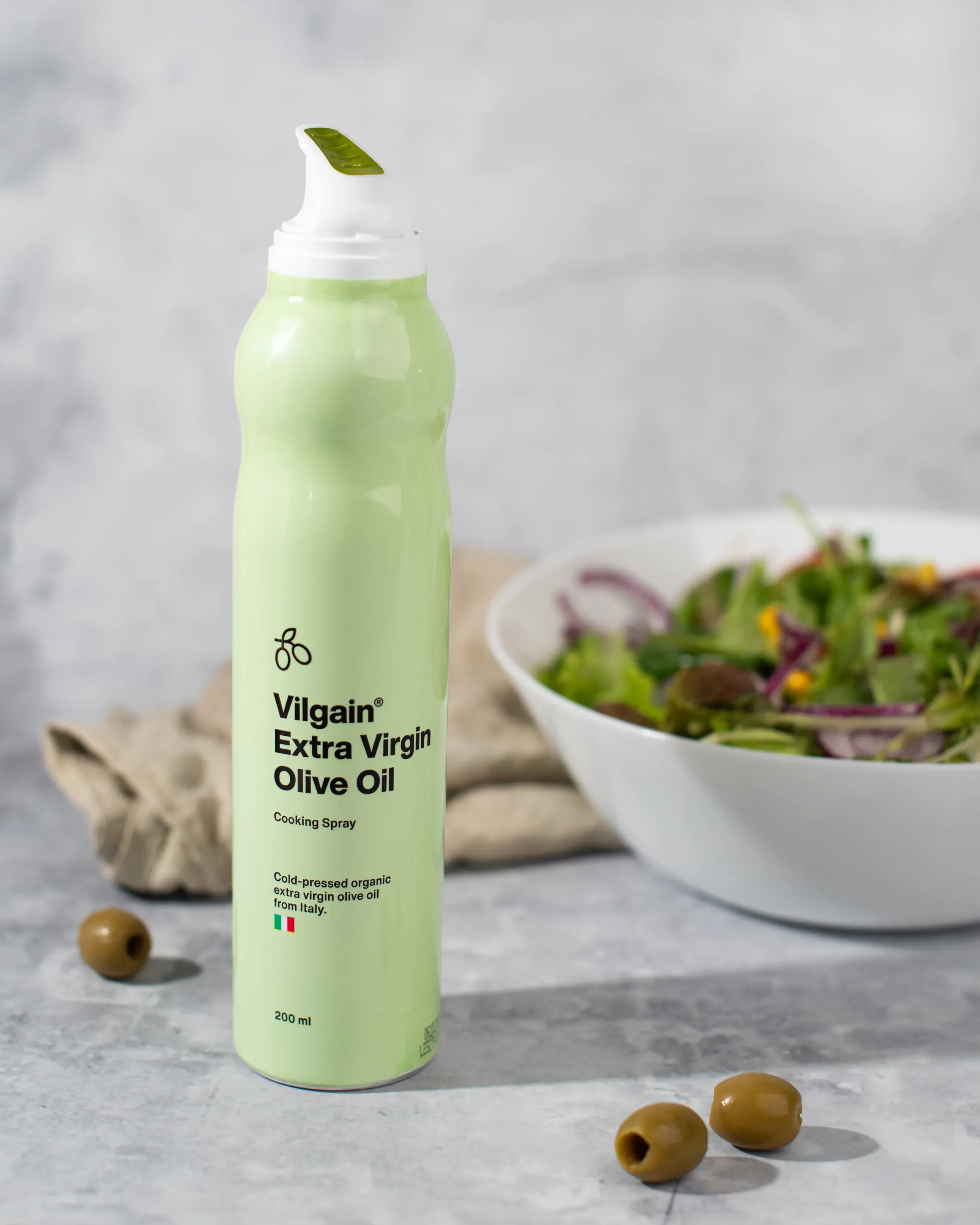 Biologische extra vierge olijfolie spray