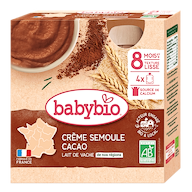 Gourds Cream Semolina Cocoa Cow's Milk From 8 months  organic