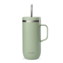 Lime Green Handle Stainless Steel Insulated Mug