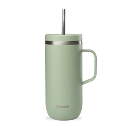 Tasse Isotherme Inox Anse Vert Tilleul