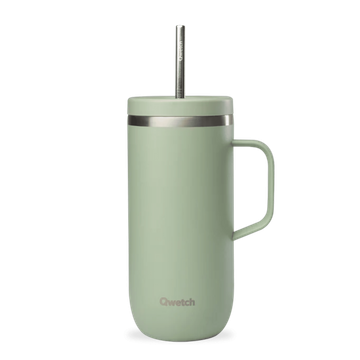 Tasse Isotherme Inox Anse Vert Tilleul