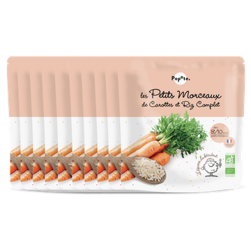 Les Petits Morceaux Carottes Riz Complet Dès 8 Mois BIO