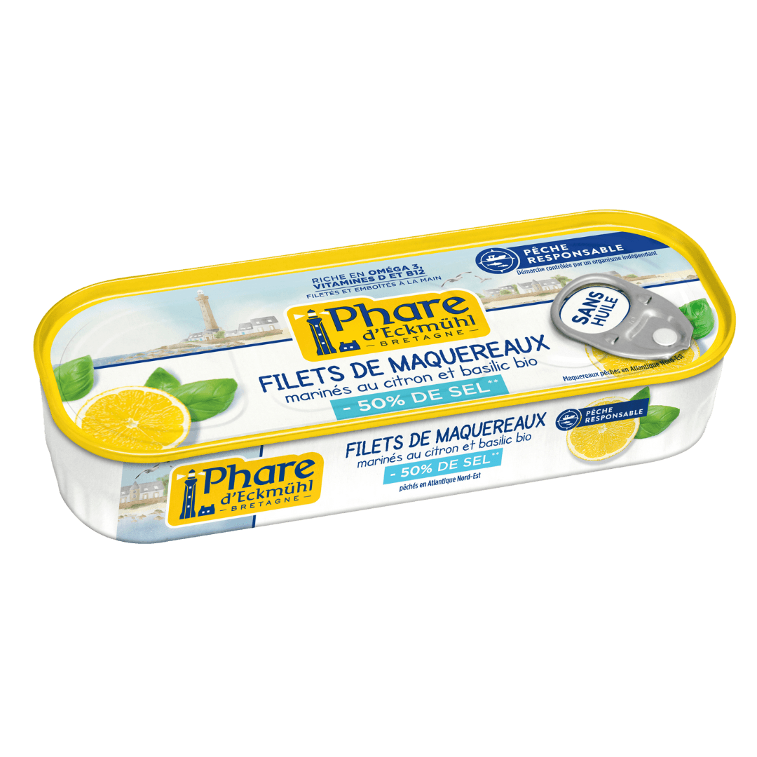 Mackerel Fillets Lemon Basil -50% Salt