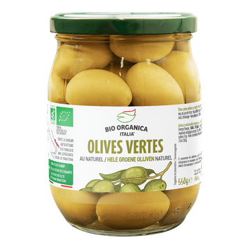 Olives Vertes Entières Nature Grosse