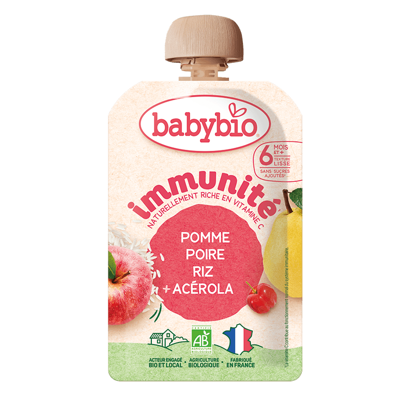 Gourde Immunite Pomme Poire Riz dès 6 Mois