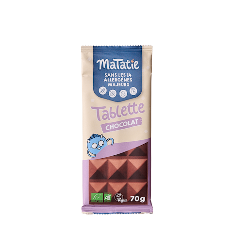Tablette de Chocolat sans lactose