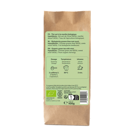 Organic mint green tea Organic