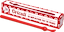Oriculi en bioplastique rouge