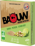 Voedingsreep met quinoa, pistachenoten en limoen 0
