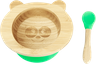 Babymaaltijdset van bamboe en siliconen 0