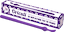 Oriculi en bioplastique violet