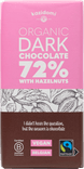 Dark Chocolate 72% & Hazelnuts Fair Trade