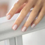 Milky White Green Nail Polish 1
