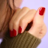 Red Cherry Green Nail Polish 1