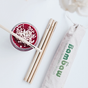 Pack 12 Bamboo Straws 14cm 1