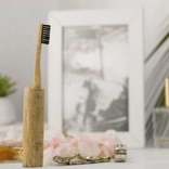 Brosse à dents bambou biodégradable Rose 1x 2