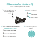 Bouteille D'Eau En Verre & Charbon Rouge 3
