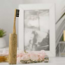 Brosse à dents bambou Noir biodégradable 4