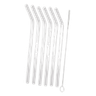 Set van 4 Gebogen RVS Rietjes + 1 Borsteltje 0