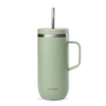 Tasse Isotherme Inox Anse Vert Tilleul 0