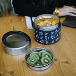 Boîte Repas Isotherme Inox Poignée Bleue 1