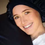 Midnight Blue Pure Silk Hair Bonnet 1
