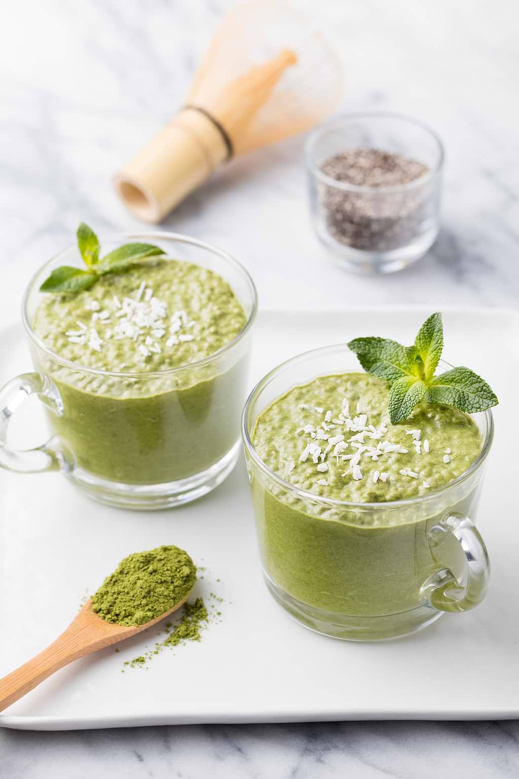 Chia pudding au matcha