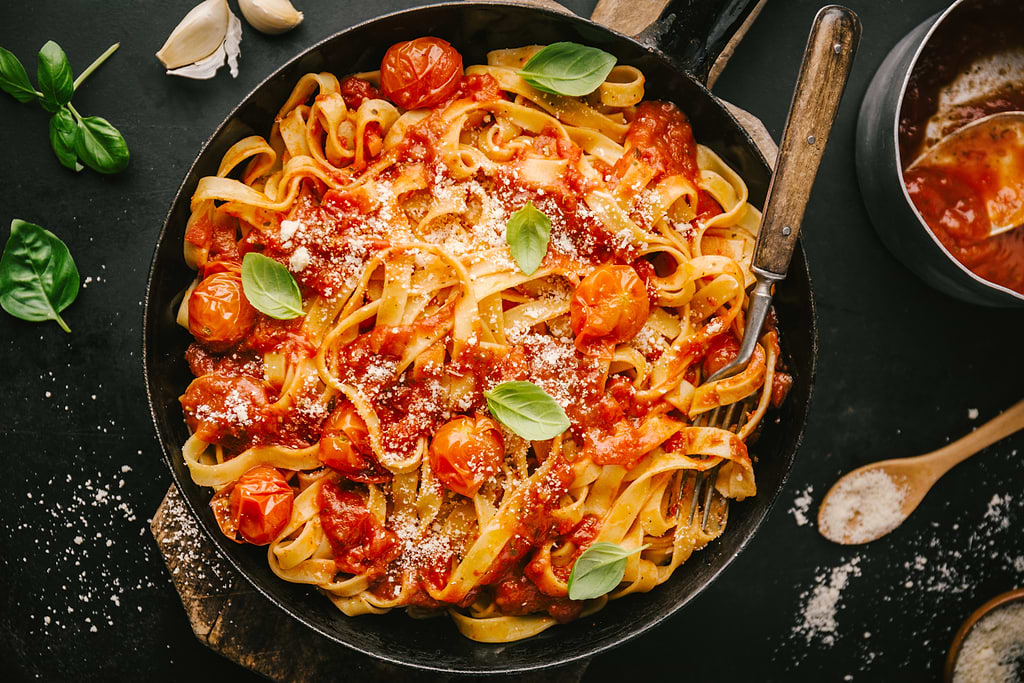 Konjac tagliatelle met bolognese saus