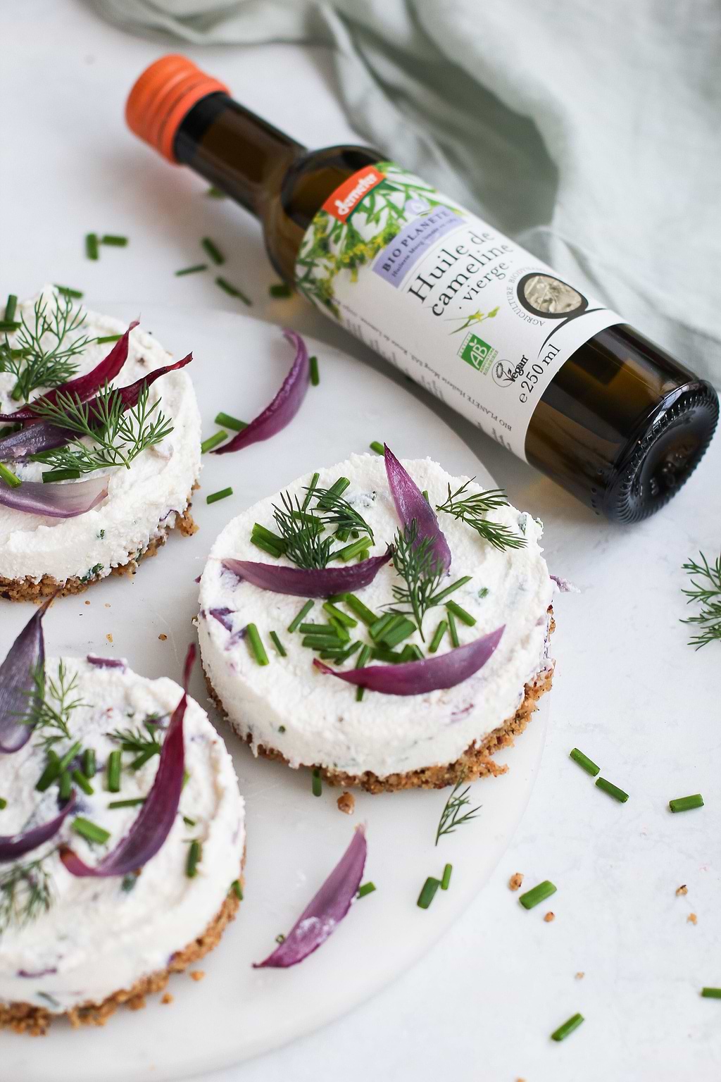 Mini cheescakes aux oignons