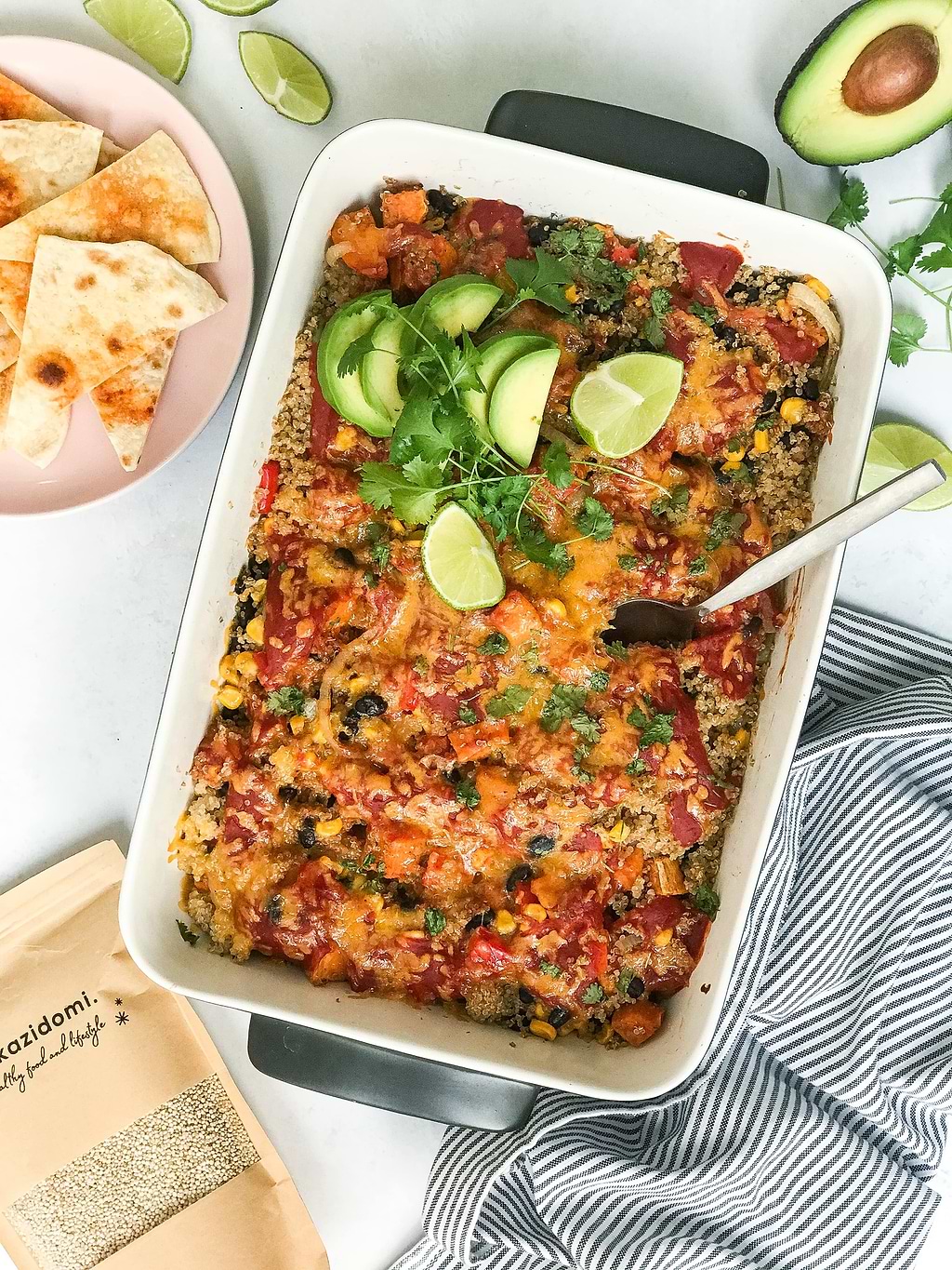 Enchiladas au quinoa blanc