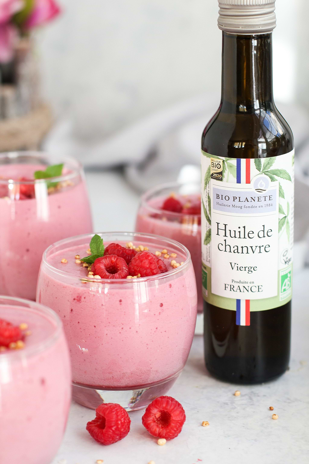 Tofu-crème met rode vruchten