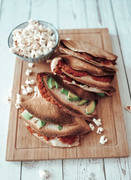 Healthylifemary x Kazidomi : quesadillas aux avocats et à la bolognaise