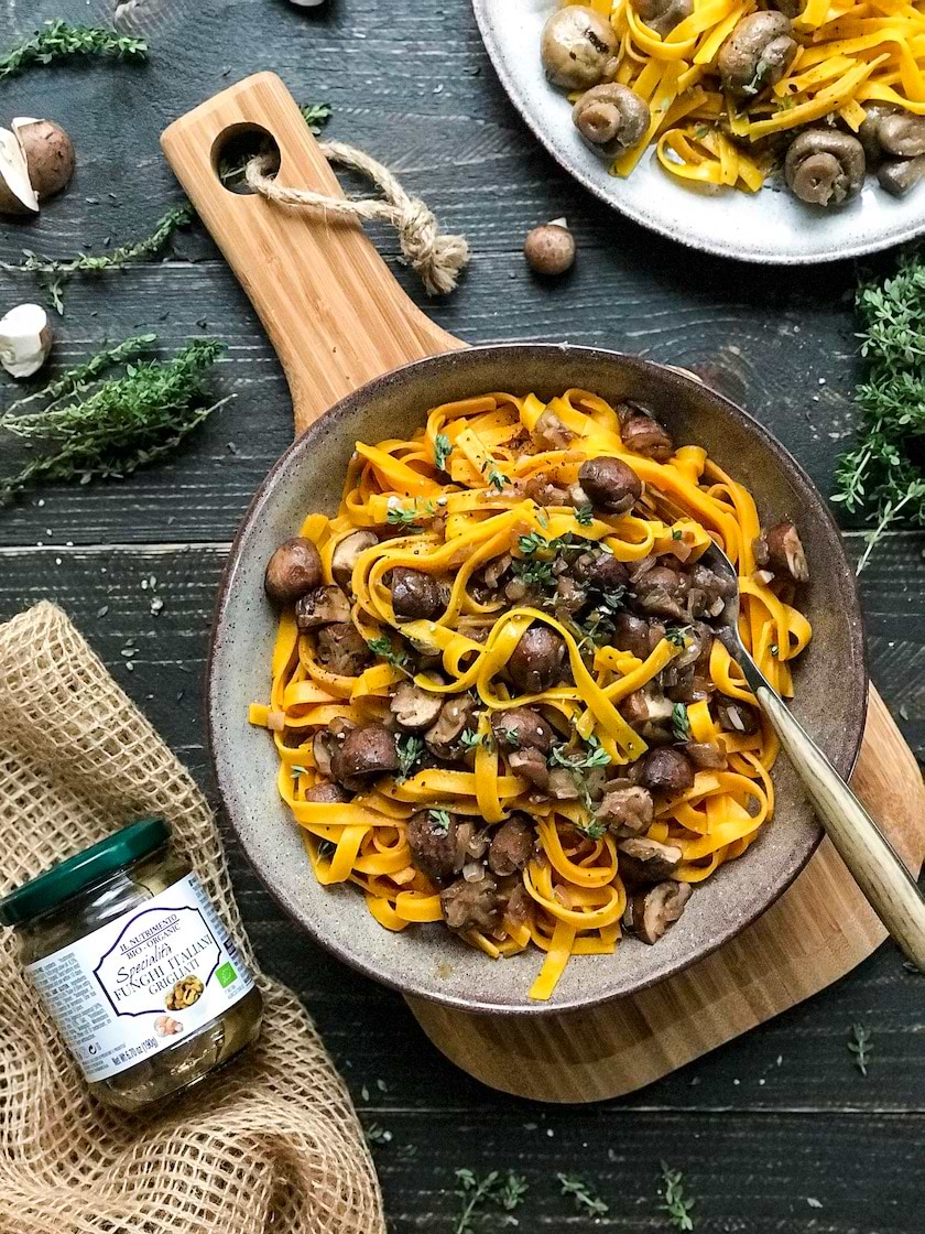 Glutenvrije tagliatelle met kurkuma