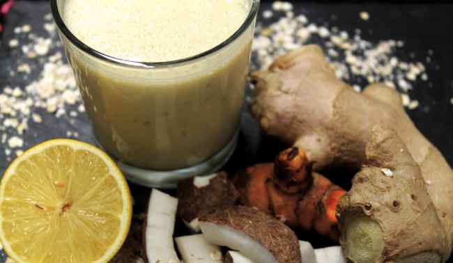 Kombucha smoothie met gember